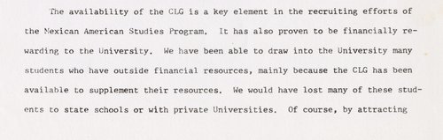 Chicano Leadership Grant, n.d.