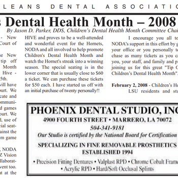 NODA News - Tipoff to Children's Dental Health Month (2008)