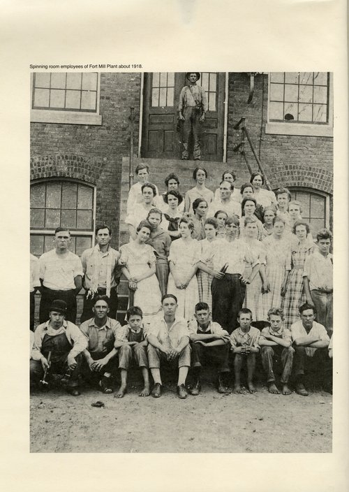 Fort Mill Plant spinning room employees about 1918
