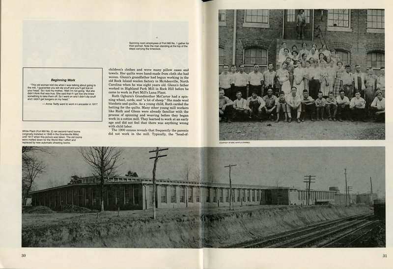 White Plant (Fort Mill No. 2) and spinning room employyes of Fort Mill No. 1