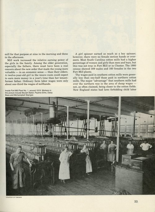 Fort Mill Plant No. 1 workers around 1919