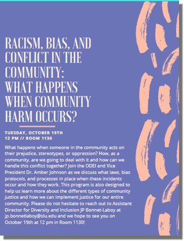 Panel Discussion announcement [Community Affects of Racism [large]