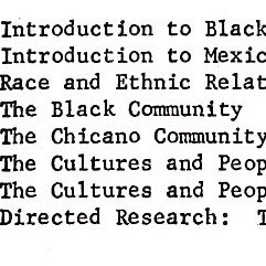 Ethnic Studies Programs