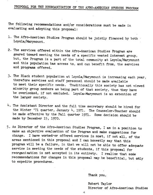 Proposal for Reogranization of Afro American Studies Program_1