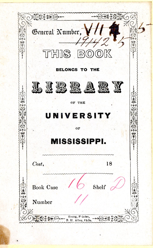 bookplate from Original Library Project