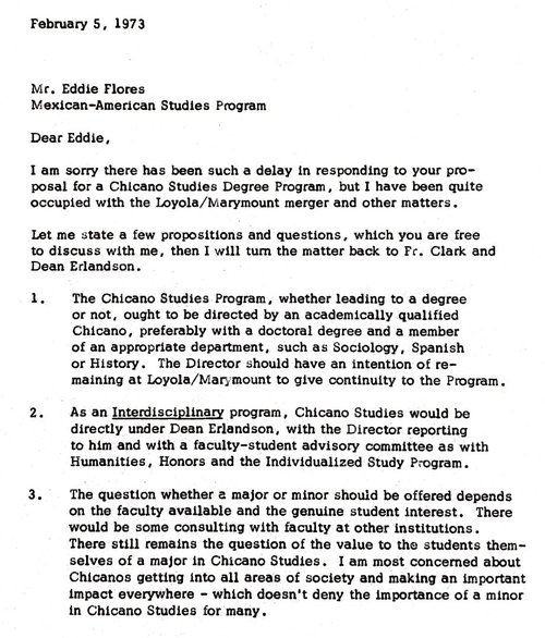 Response to Eddie Flores Proposal_Feb 5 1973