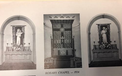 Rosary Chapel, 1934. Photograph Collection, Dominican University of California Archives, San Rafael, CA