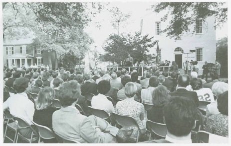 Dean Rusk photograph of Rusk Center Dedication, 1977