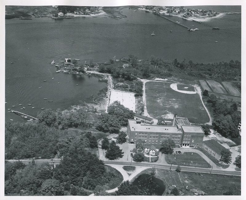 Aerial view of Saint Francis College, 1955.