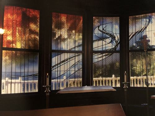 Stained glass window of St. Catherine Benincasa Chapel, 2019, Author’s Personal Collection, Dominican University of CA, San Rafael CA.