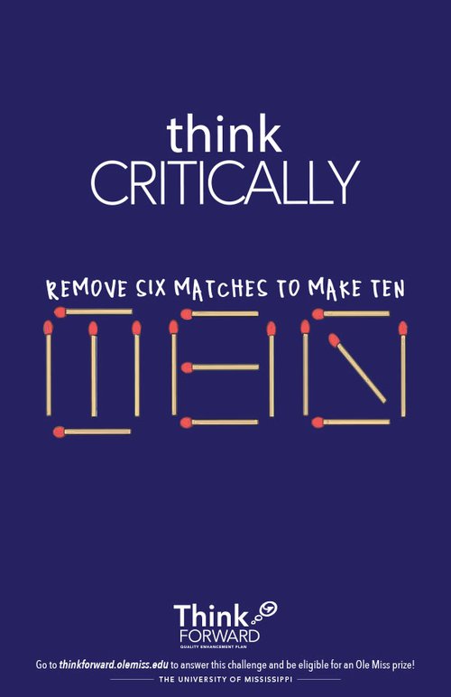 Think critically. remove six matches to make ten.