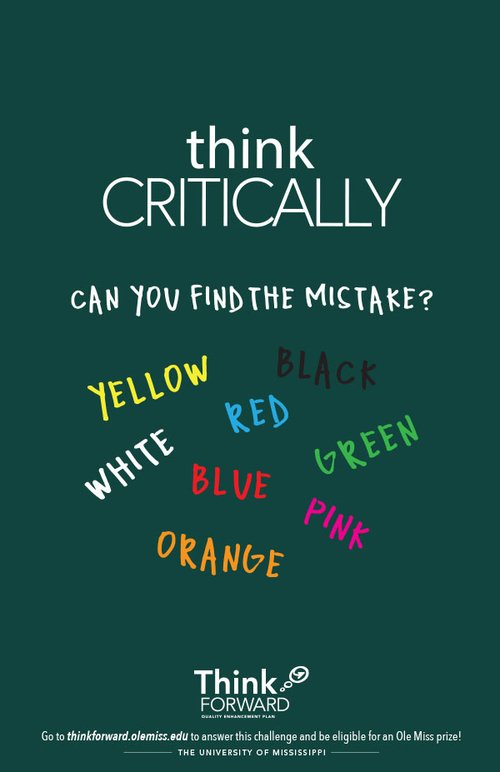 Think critically. can you find the mistake? (colors)