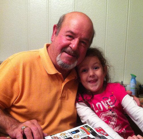 James G. Thomas, Sr. with his granddaughter Amelia