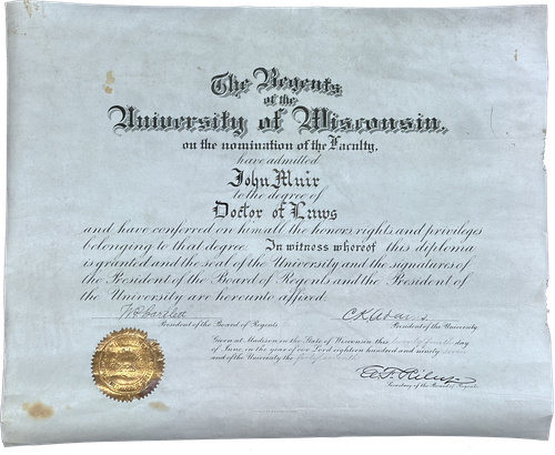 University of Wisconsin diploma