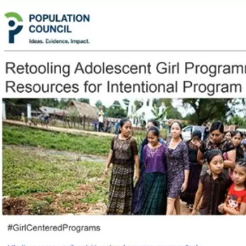 Webinar—Retooling Adolescent Girl Programming: Resources for Intentional Program Design