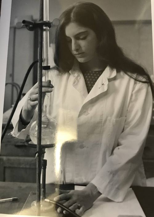 Student in Laboratory,1960. Photograph Collection, Dominican University of California Archives, San Rafael, CA.