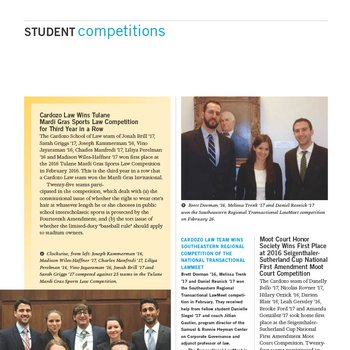 Winning Streak: Cardozo Students Excel in National Competitions