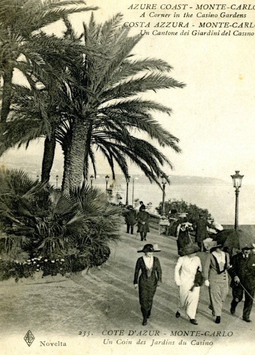 Scenic postcard from "Azure Coast Monte Carlo" from 1910s