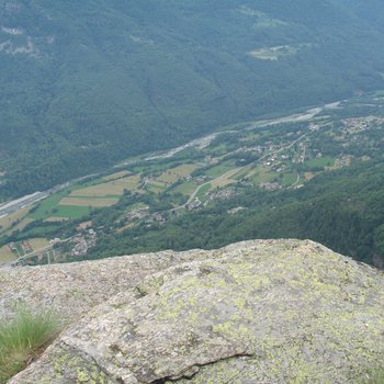 View of the Pellice River and Valley from Castelluzzo