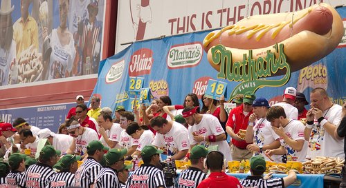 Nathan&#x27;s Famous Hot Dog Eating Contest, Coney Island NY