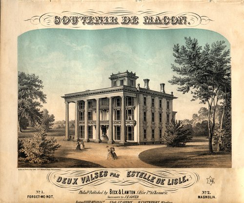 Sheet Music. Estelle de Lisle. Souvenir de Macon, Mississippi