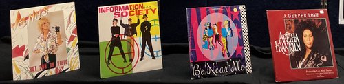 Vinyl records (2) Hot Sun on Video / Venus (1985) How Long / Information Society (1990) Be Near Me / ABC (1985) A Deeper Love / Aretha Franklin (1993)