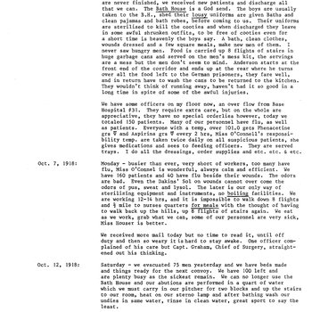 Maude Essig's Account of the 1918 Influenza Pandemic