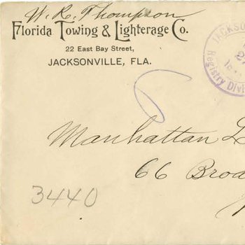 Envelope: Florida Towing & Lighterage Co., Jacksonville, Florida