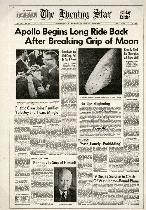 Front page of The Evening Star, 1961