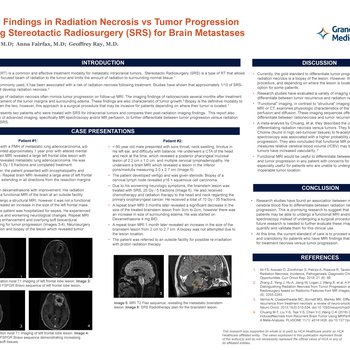 Imaging Findings in Radiation Necrosis versus Tumor Progression following Stereotactic Radiosurgery (SRS) for Brain Metastases