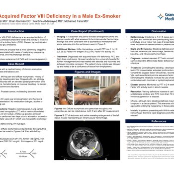 Newly Acquired Factor VIII Deficiency in a Male Ex-Smoker
