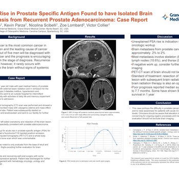 Acute Rise in Prostate Specific Antigen Found to have Isolated Brain Metastasis from Recurrent Prostate Adenocarcinoma: Case Report