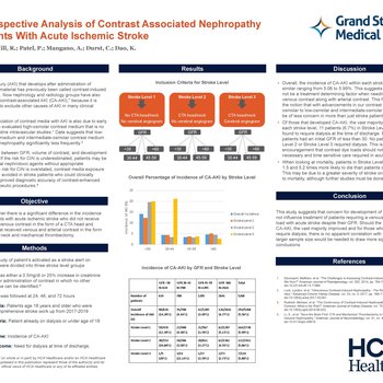A Retrospective Analysis of Contrast Associated Nephropathy In Patients With Acute Ischemic Stroke