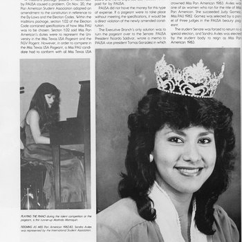 Sandra Aviles: Miss Pan American, 1982-'83