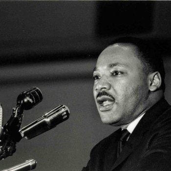Martin Luther King, Jr. at a Student Senate Convocation