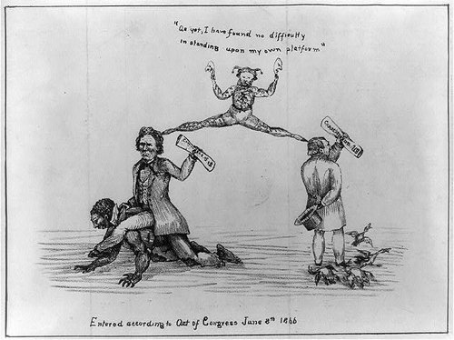Entered according to Act of Congress June 8th 1866 cartoon