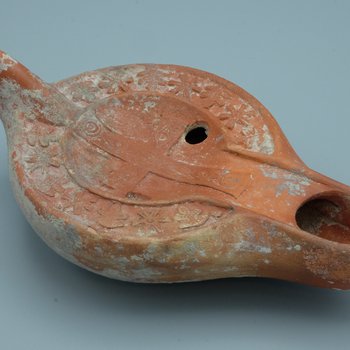 Terracotta Lamp With Cross