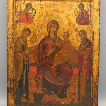 Icon of Mary, Christ, John the Baptist, and Saint Nicholas