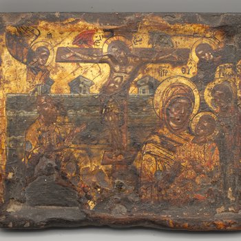 Icon with Crucifixion and Donor