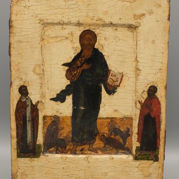 Icon with Christ and Six Saints
