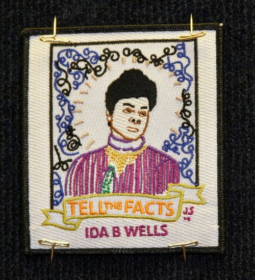 embroidered tribute to Ida B. Wells