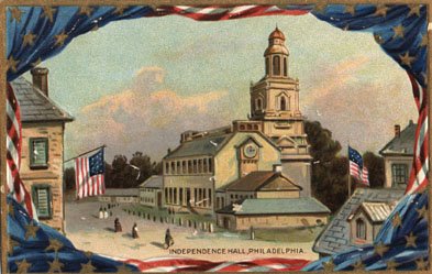 illustration of Independence Hall in Philadelphia, Pa.