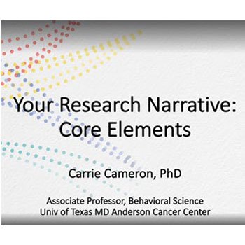 Your Research Narrative: Core Elements
