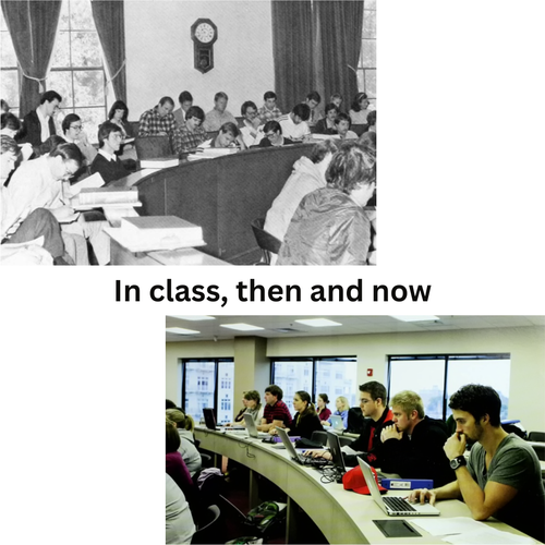 In class, then and now