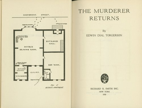 The Murderer Returns / Edwin Dial Torgerson. Title page.