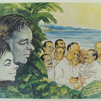 Cartoon depicting reunion of Interparlimentary Meeting in Mexico