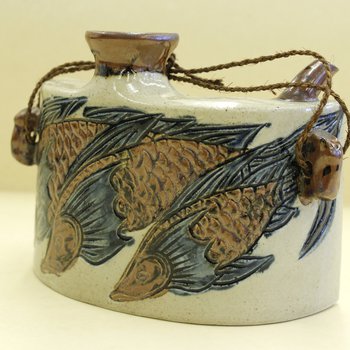 Sake Container with Fish Design