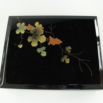 Black Letterbox with Grapevine Decoration
