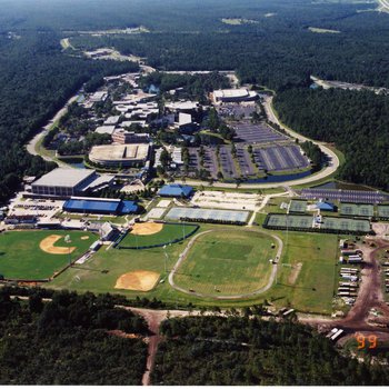 Aerial View of  Athletic Fields and Campus, 1999