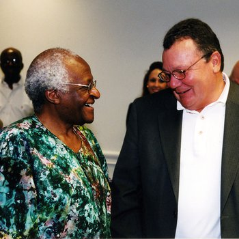 Interim President Kline and Archbishop Desmond Tutu, 2003